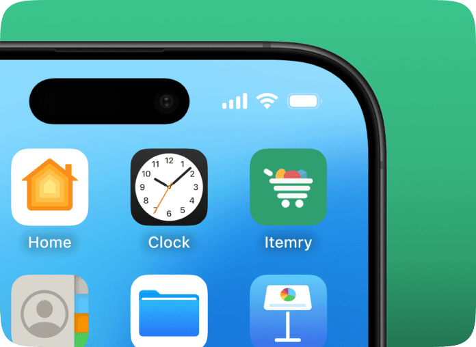 Itemry app on iPhone home screen