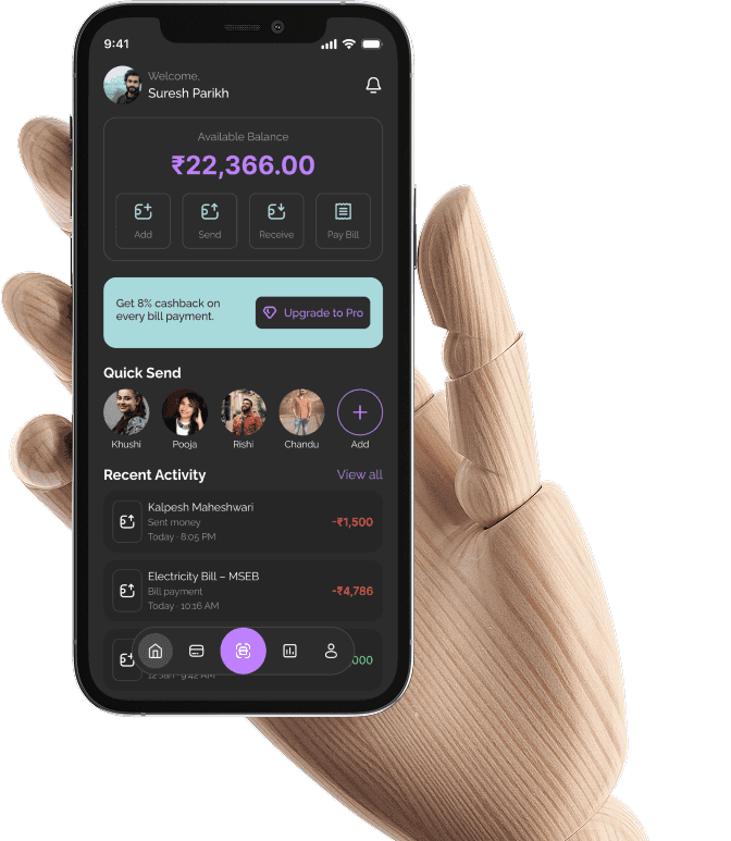 Trustezy mobile app in hand