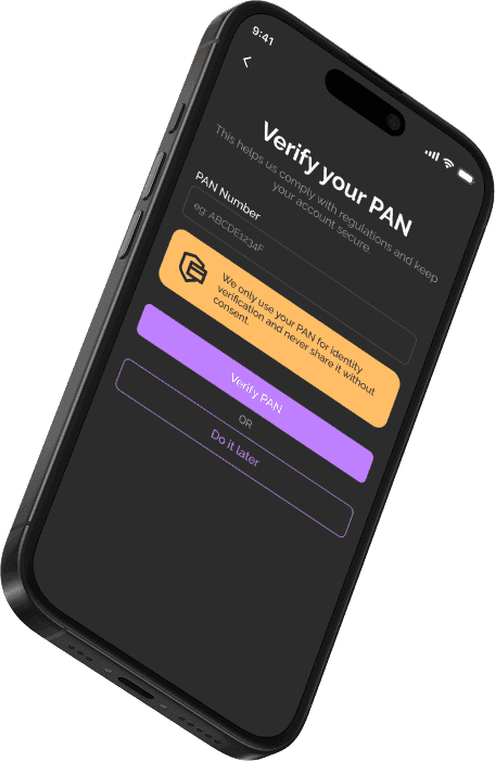 Trustezy Verify PAN screen