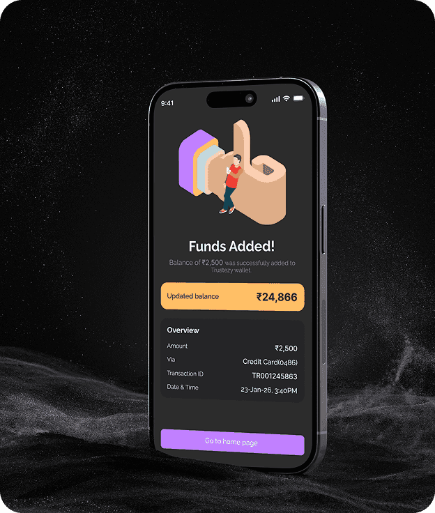 Trustezy thank you screen